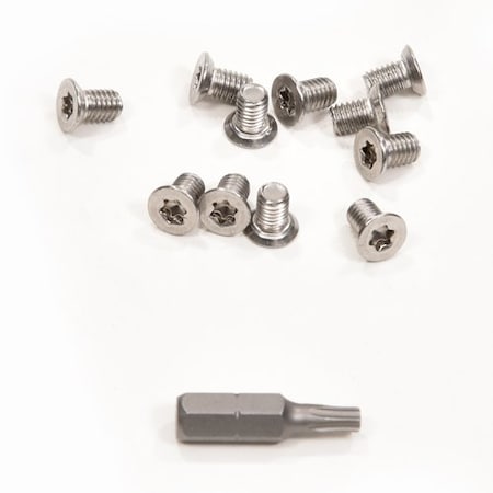 Cr Laurence Polished Chrome Essence Bottom Track Replacement Screws ESSBTSKCH